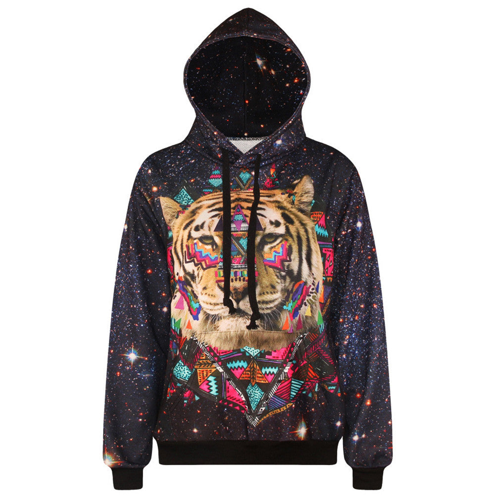 2016 Hot Sale Women/Men Streetwear Hoodies 3d Tiger Printed Sweatshirts Casual Long Sleeve  Blouse Tops Loose Sportwear Pullover