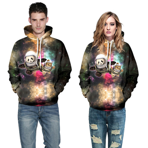 2016 New Fashion Couples Hoodies With Hood 3d Printed Pocket Sweatshirts Casual Long Sleeve Tops Sportswear Men/Women Tracksuit