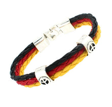 2016 World Cup National Flags Sports 3 Strands Rope Braided Surfer Leather Bracelets Fashion Men/Women Jewelry Bracelets