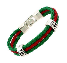 2016 World Cup National Flags Sports 3 Strands Rope Braided Surfer Leather Bracelets Fashion Men/Women Jewelry Bracelets