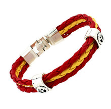 2016 World Cup National Flags Sports 3 Strands Rope Braided Surfer Leather Bracelets Fashion Men/Women Jewelry Bracelets