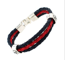 2016 World Cup National Flags Sports 3 Strands Rope Braided Surfer Leather Bracelets Fashion Men/Women Jewelry Bracelets