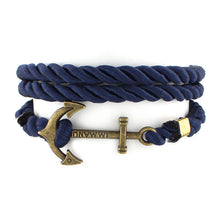 DIY Rope Anchor Bracelet Fashion Women Men Hooks Bracelet Wholesale Bangle Charm Bracelets Jewelry